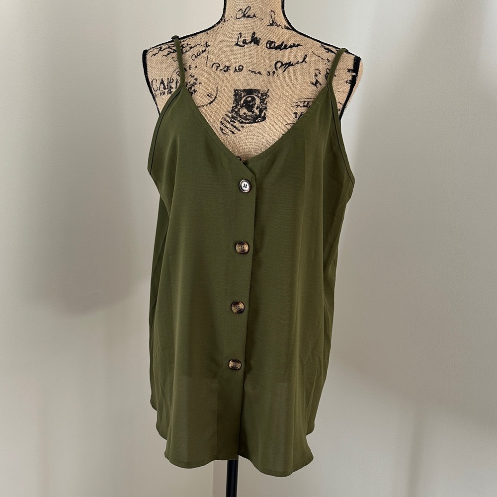 Elegant Olive Green Women's Camisole